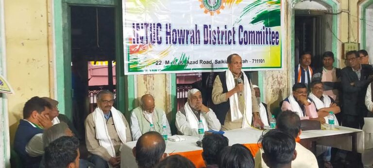 Read more about the article As per the instructions of INTUC West Bengal President M Qamruzzaman Qamar, the Howrah District INTUC Restructuring Committee Meeting was organised yesterday at the Howrah District Congress Office